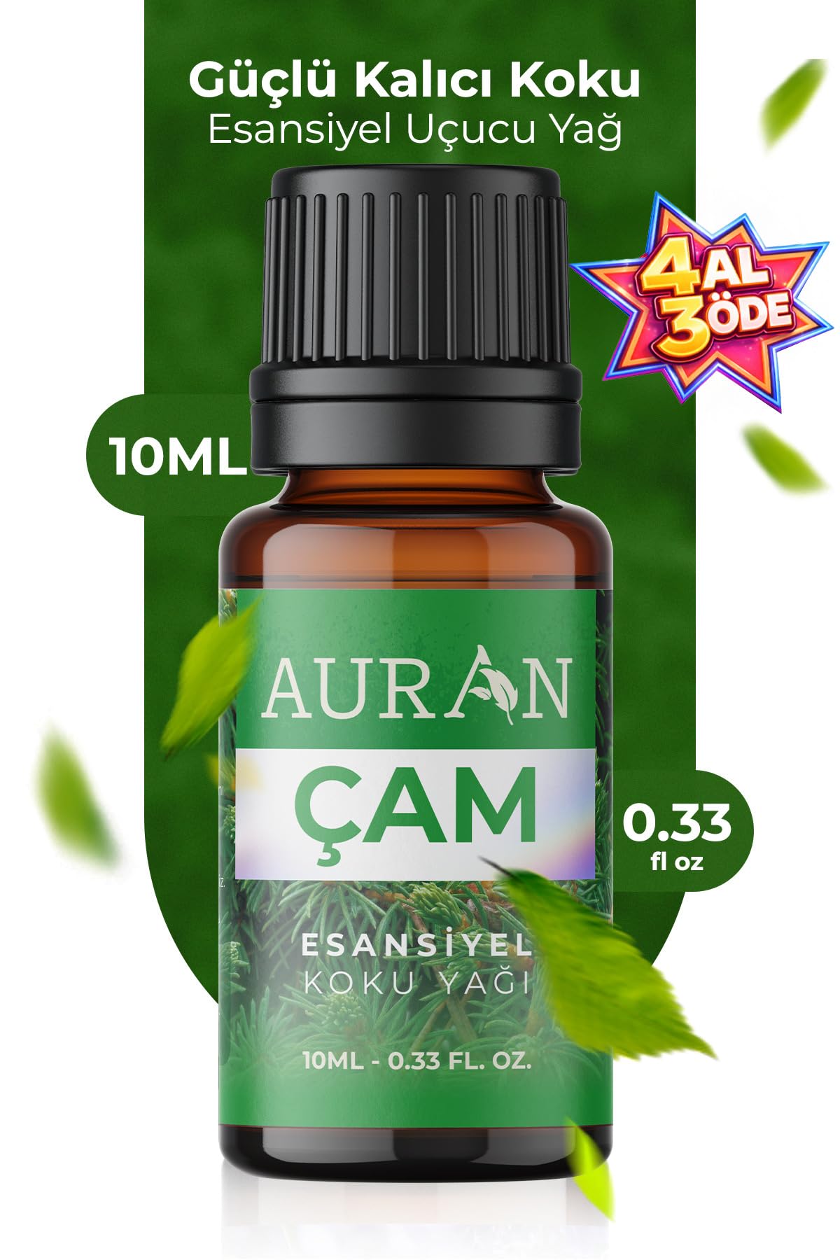 AURAN Çam Esansiyel Uçucu Koku Yağı Ortam Kokusu Doğal Yağ Sihirli Küre Hobi Esansı 10ml
