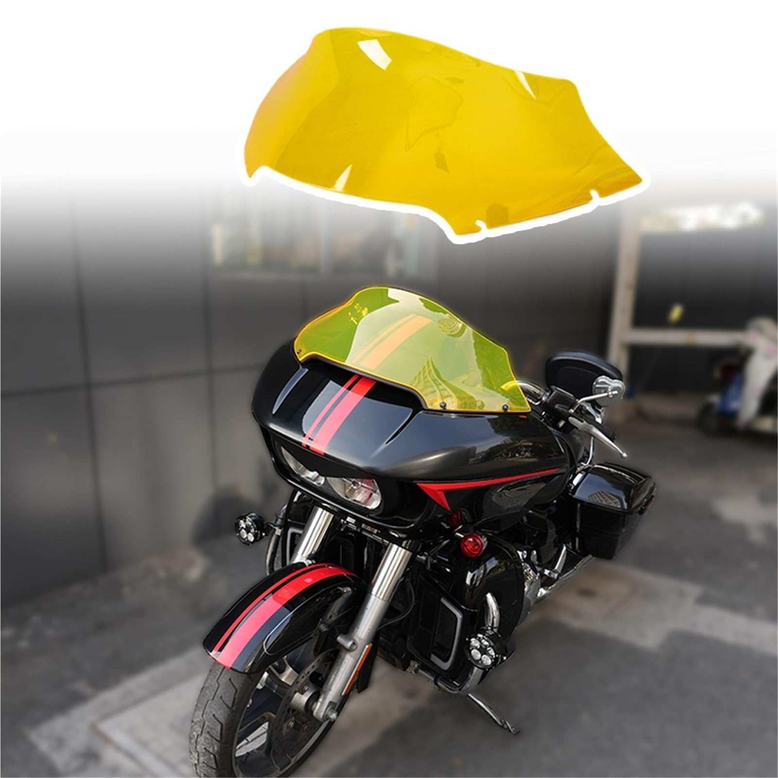 Deflektor motocykla Osłona deflektora szyby przedniej motocykla 9 cali i szerokie deflektory powietrza(6)