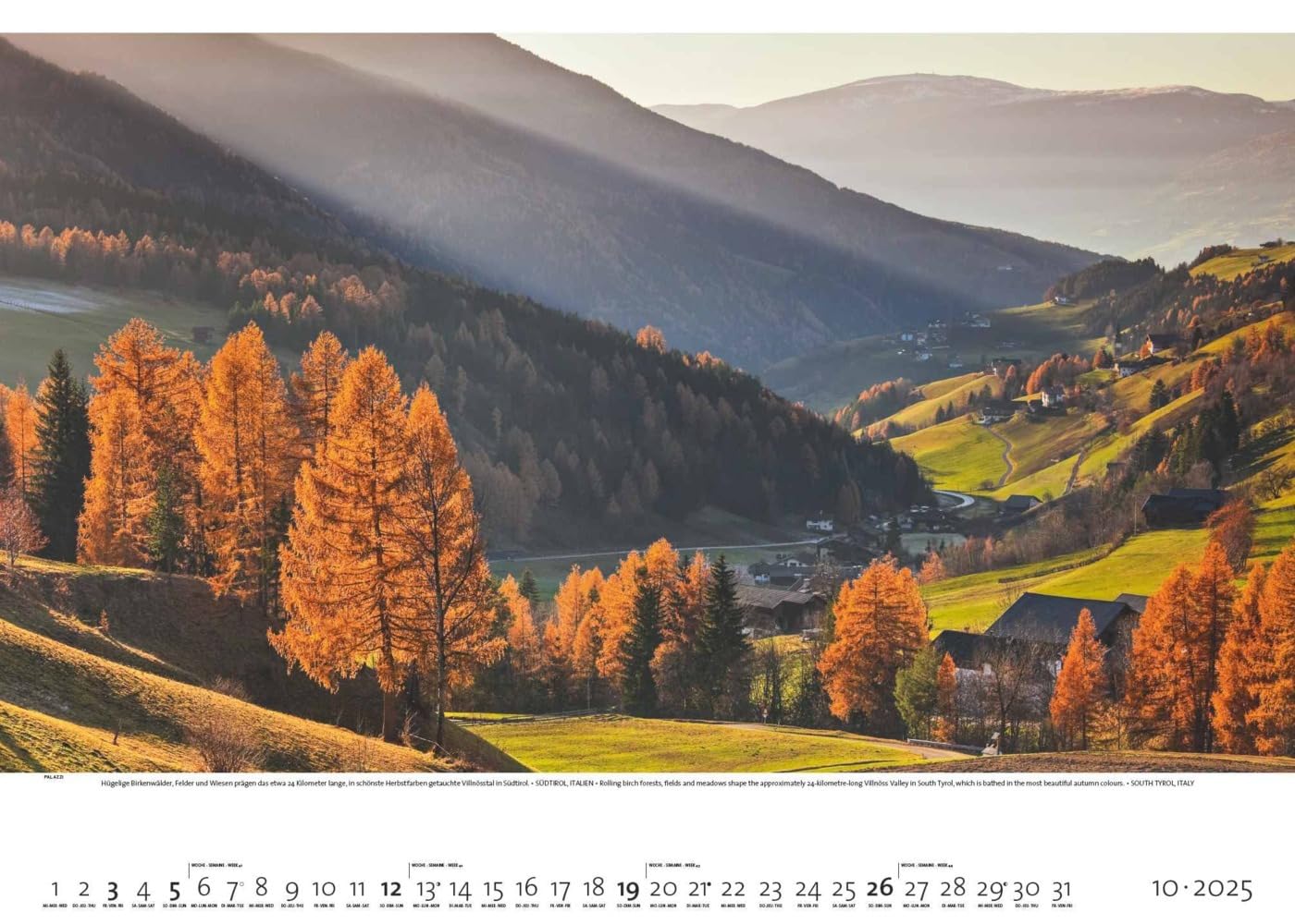 PALAZZI - Faszination Alpen 2025 Wandkalender, 70x50cm, Posterkalender mit majestätischen Alpenlandschaften, hochwertige Fotografie, Erkundung der Bergwelt