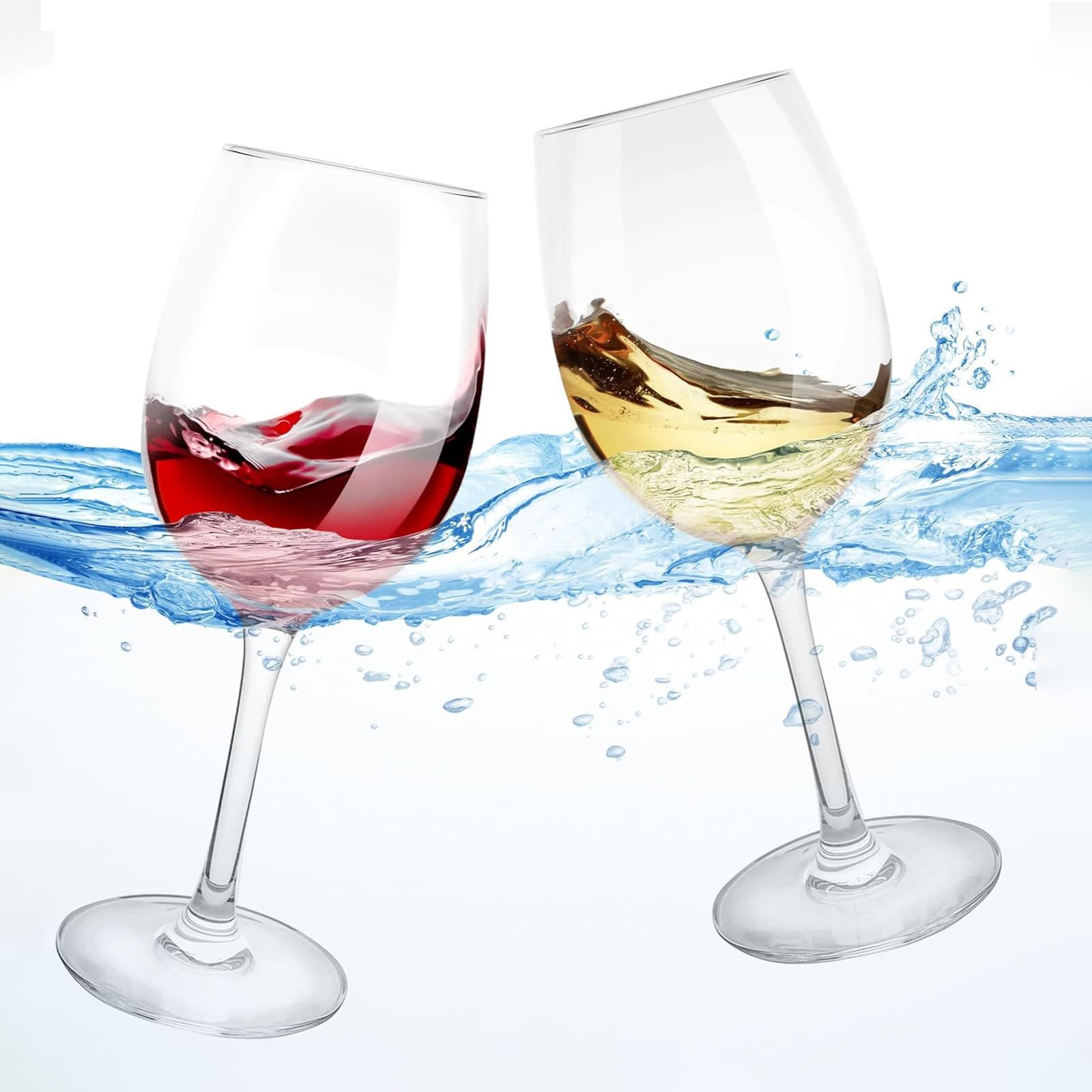 Verres à champagne en incassables piscine lot de 2 verres à vin plastique tritan