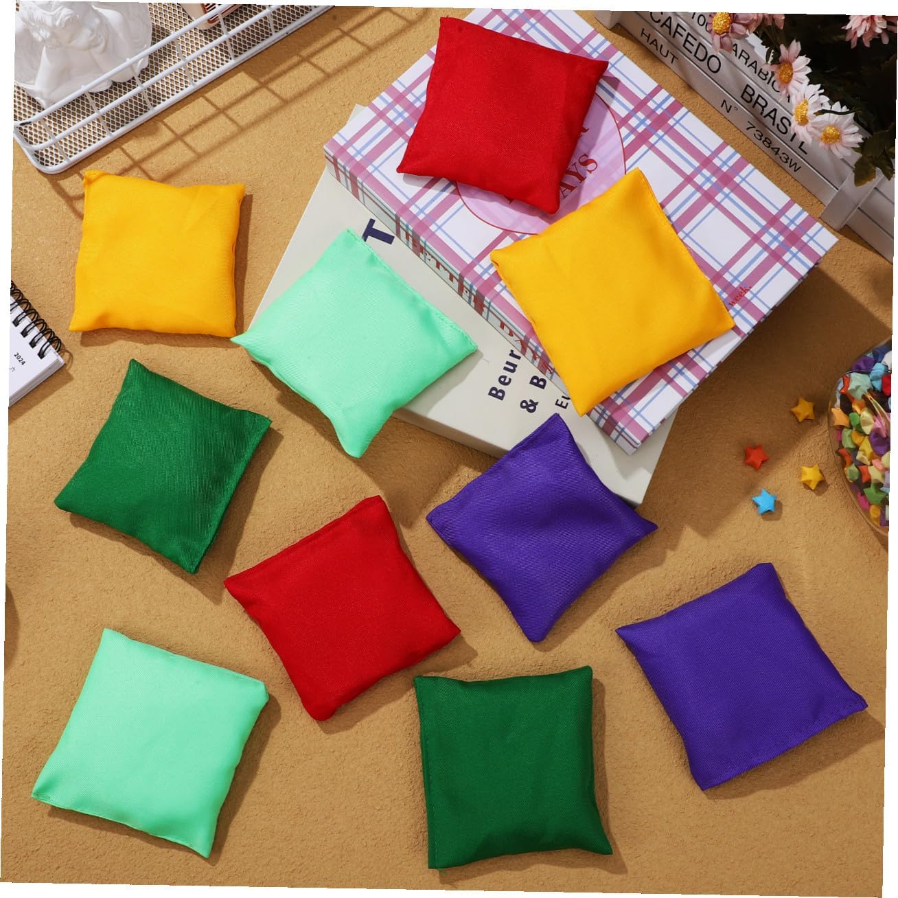 HONITANO 20pcs Bean Bags for Toss Games Lightweight and Easy to Use for Outdoor Activities Teamwork Games and Family