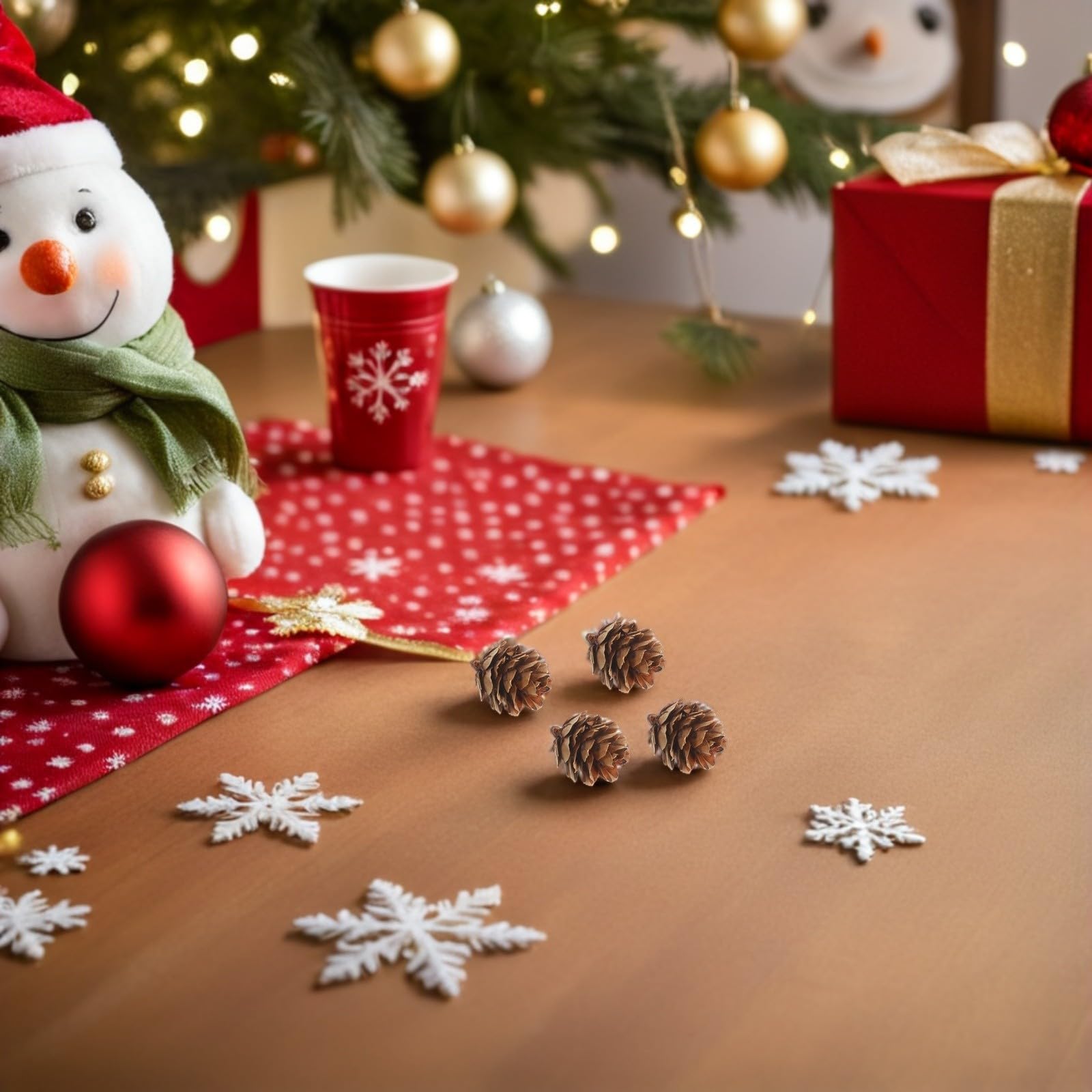 1 Schachtel Rustikale Kleine Kiefernzapfen als Weihnachtsdeko