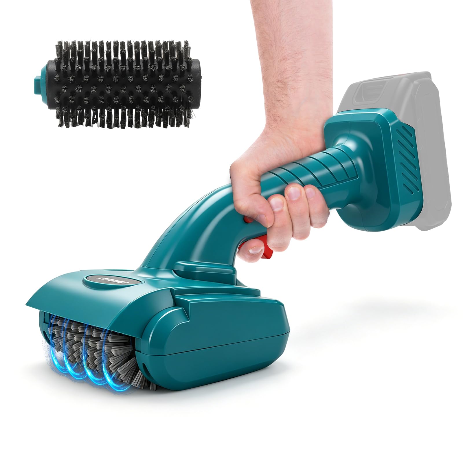 Brosse électrique sans Fil Barbecue pour Makita 18 V (sans Batterie) | Roadtime brosse de nettoyage avec 2 têtes de Brosse rotative à 360° pour barbecue, salle de bain, cuisine