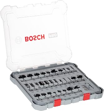 Bosch Professional 30 parçalı freze seti karışık (ahşap için, 6 mm şaftlı freze için)