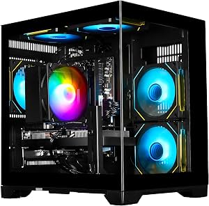 PC de escritorio para juegos, GeForce RTX 3050 8GB GDDR6, Ryzen 7 4700LE | 16GB DDR4 RAM, 512GB NVMe SSD, WiFi 6, torre preensamblada para juegos, streaming, creación de contenido, hogar y estudiantes