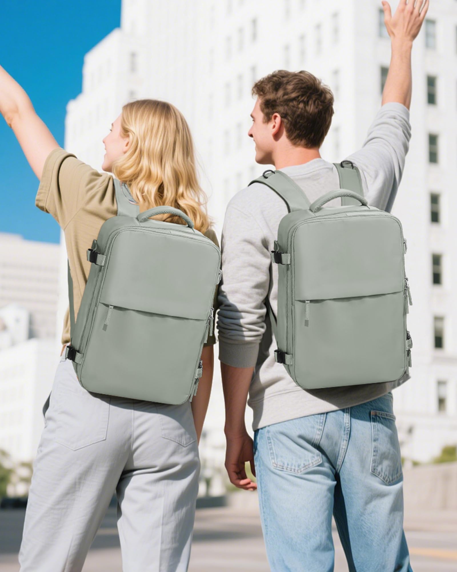 SZLX Zaino Ryanair 40x30x20 Sottovuoto Zaino da Viaggio 40x30x20 Wizzair Bagaglio a Mano 40x20x25 Borse da Cabina per Easyjet 45x36x20 Donna con USB Adatto a PC da 14 Pollici, Valigia con Sottovuoto