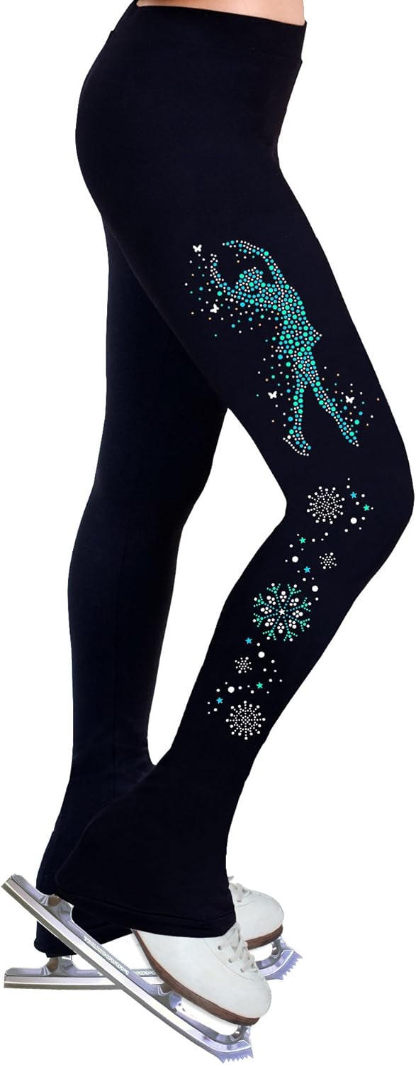 Figure Skating Practice Pants with Spangles S102A - Adult Sizes