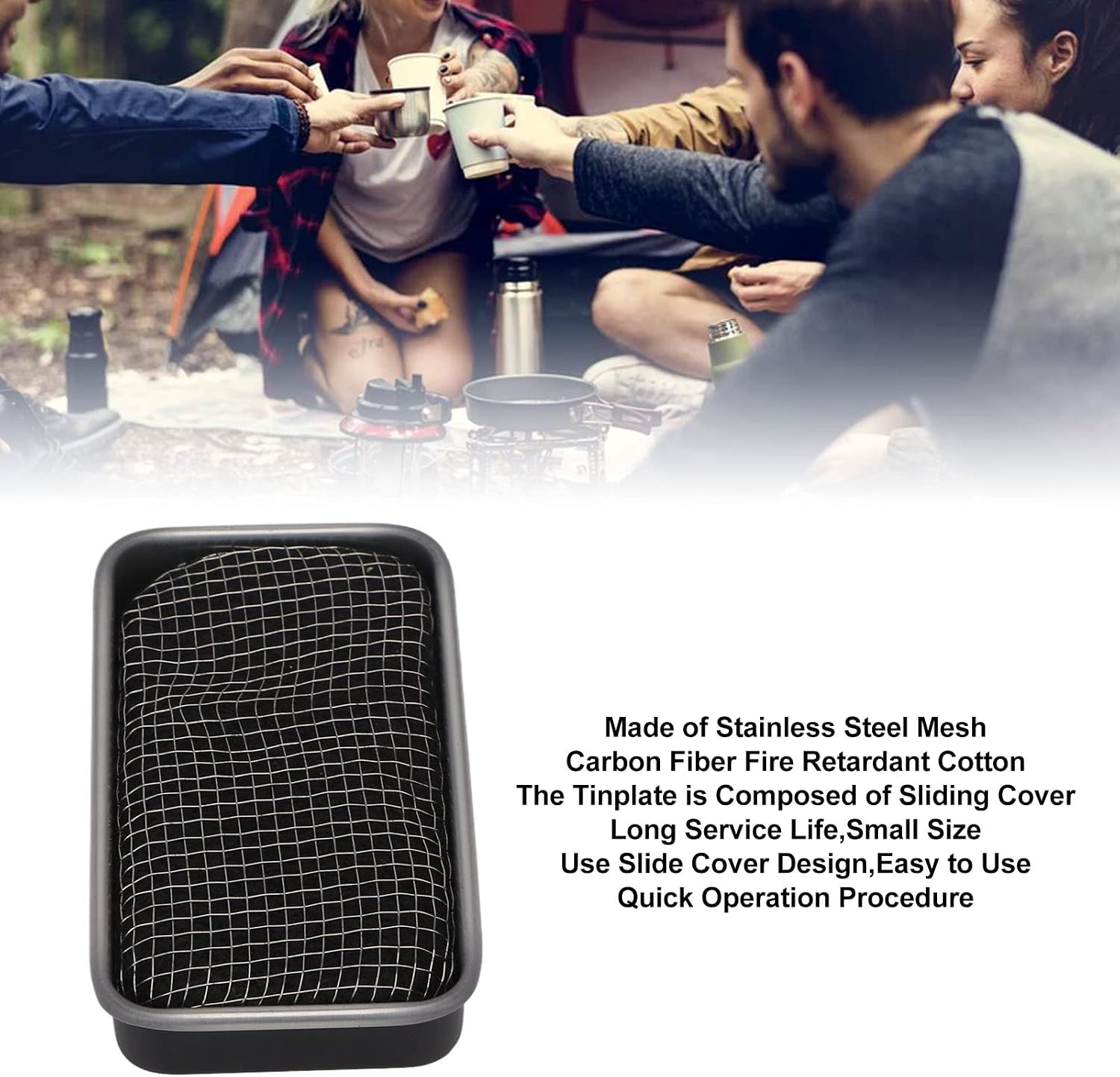 2pcs Alcohol Stove, Windproof Mini Portable Camping Stove for Picnic BBQ Camp Hiking (Black)