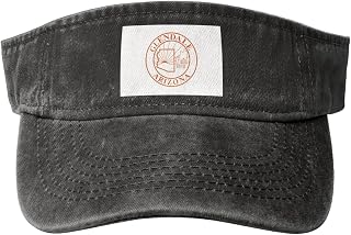 Vintage Former Flag of Glendale, Arizona Sun Visor Hats for Women Men Cotton Adjustable Sports Empty Top Golf Cap
