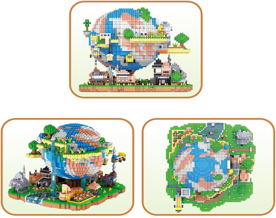 BDYDT Architecture Global Village Micro Building Blocks Set（5452PCS） - Architectural Model Toys Gifts for Kid and Adult