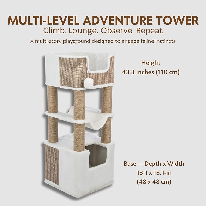 Trixie Lucano XXL árbol para gatos 43.3 in Marrón miniatura 5