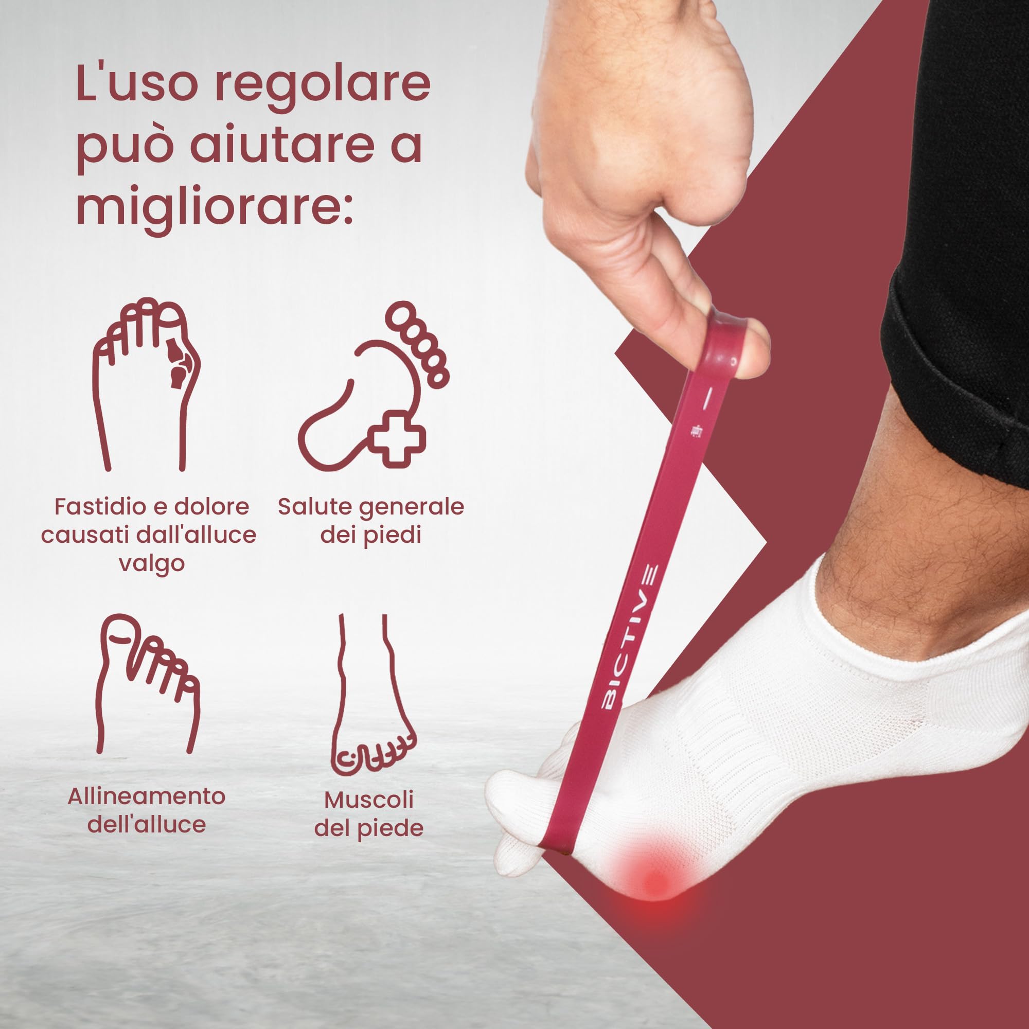 ️ Elastici per Allenarsi e Ridurre il Disagio dell'Alluce Valgo. Correttore Alluce Valgo Donna et Uomo, Separatore Dita Piede Elastico Alluce Valgo Rimedi. 3 Livelli di Resistenz