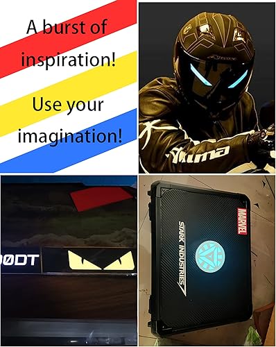 Miniatura 8 de Casco de Batman RGB Cosplayers El Led Change Color Strip Mask Eyes Light Fan DIY Kit de decoración de vacaciones Modificación Flexible Superhéroe
