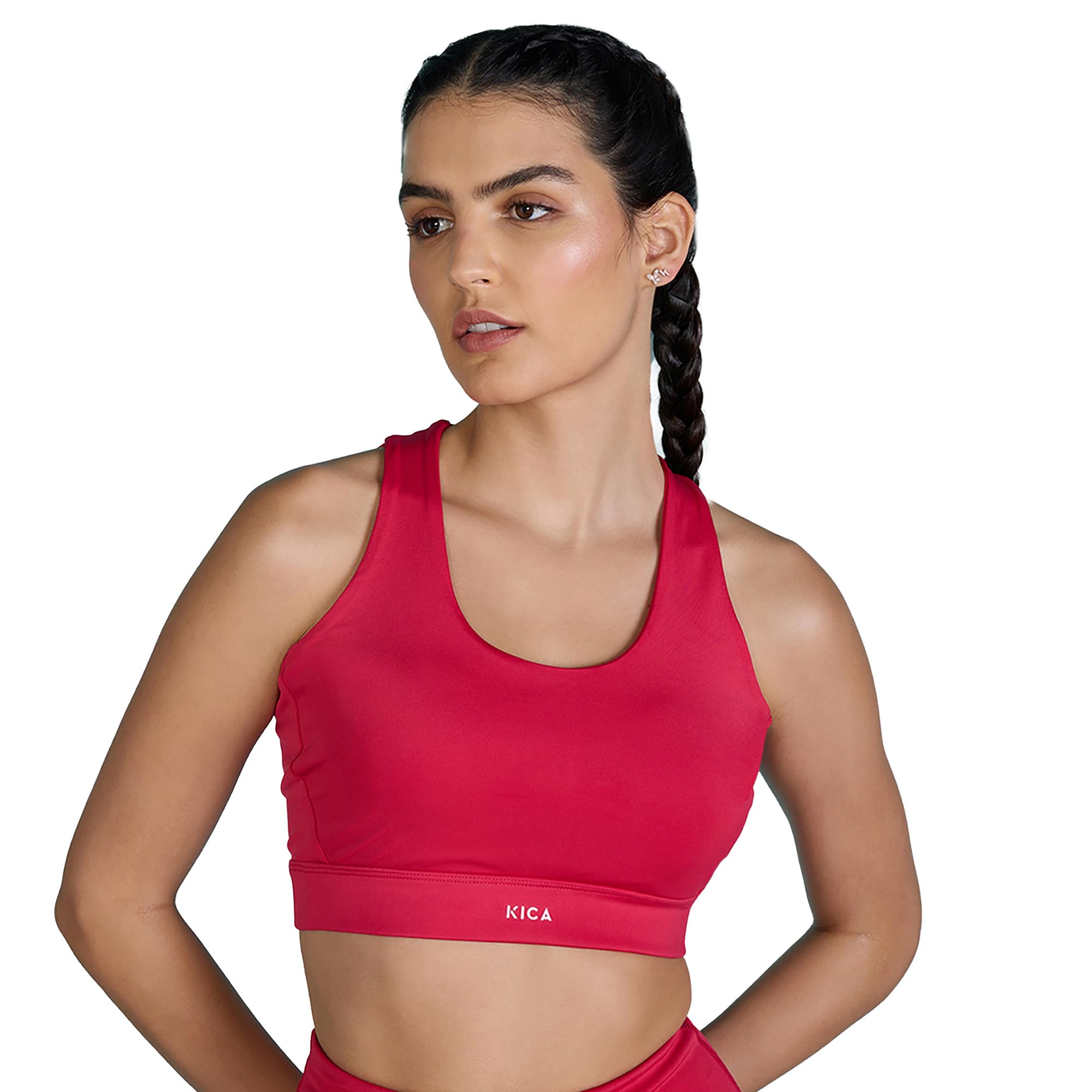 Women's Polyester Wire Free Modern Sports Bra-image-11