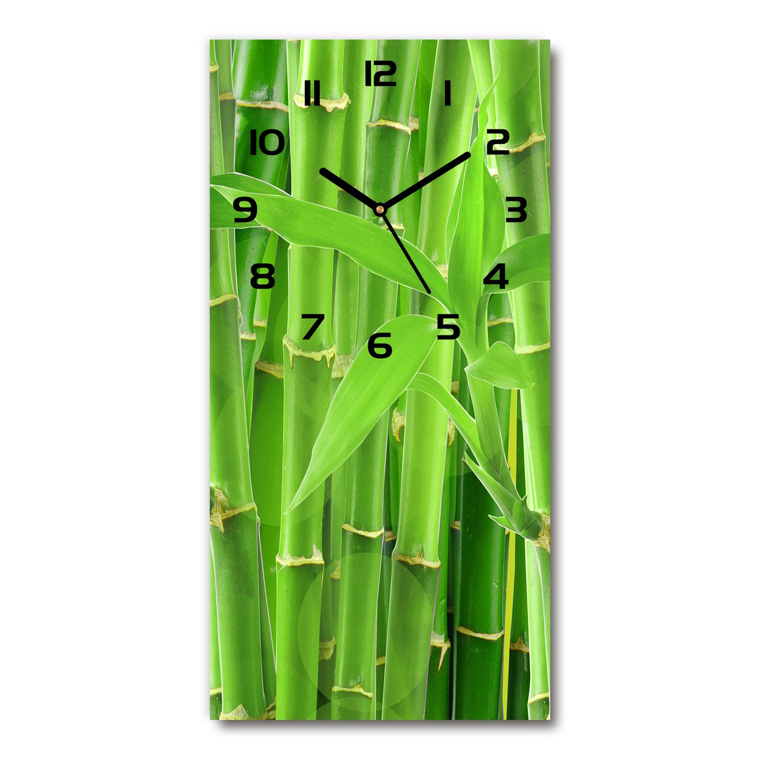 Horloge en verre silencieuse Tulup avec aiguilles noires pour salon serein