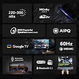 صورة شاشة تلفزيون هاير 32 بوصة HD الذكية (H32K80E) إصدار 2024 – نظام Google TV وتصميم بدون حواف مع كروم كاست ودعم دولبي ديجيتال - شاشات ولاب توب - صورة 3