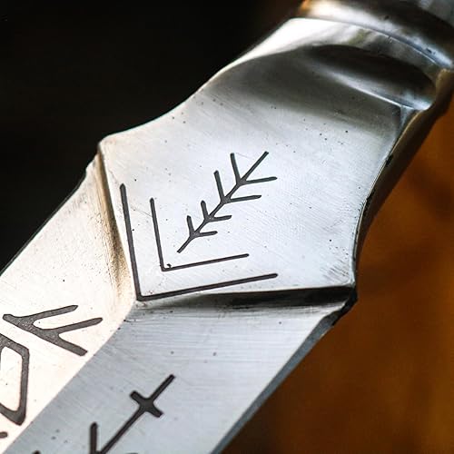 Miniatura 6 de PAL 2000 KNIVES DG-3042 Cuchillo de hoja fija  Cuchillo hecho a mano de acero D2 de 10.4 pulgadas  Mango de acero  Cuchillo con funda  Cazador de