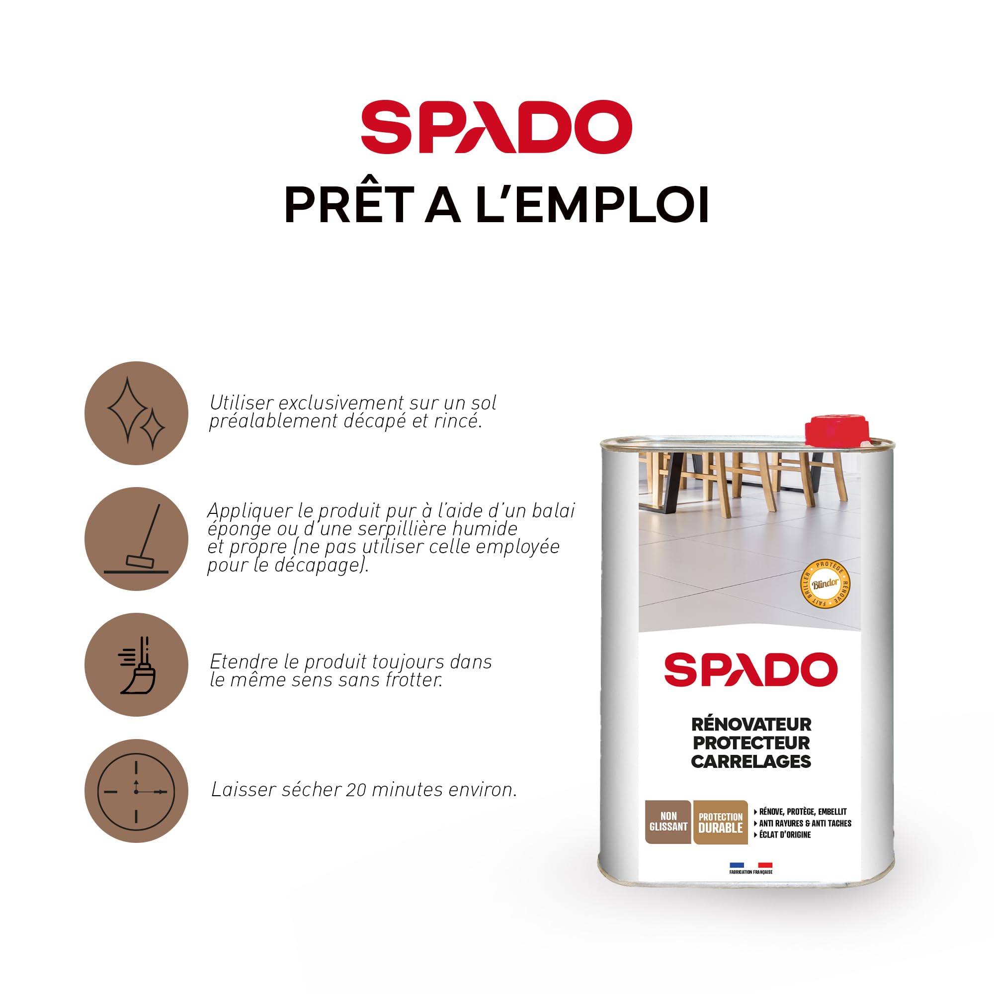 SPADO Detergente, transparente, 1 L