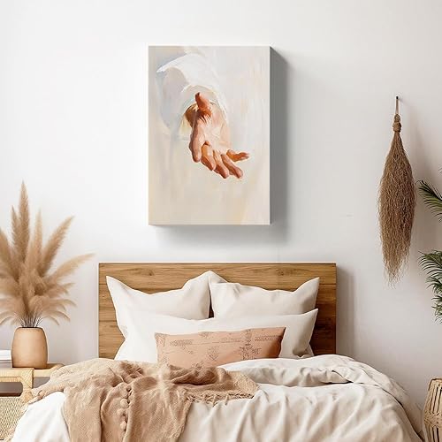 Vista 46 de Arte de pared de acuarela de Jesús, pintura en lienzo cristiano, imágenes de las Escrituras, decoración de pared, póster con versículos bíblicos