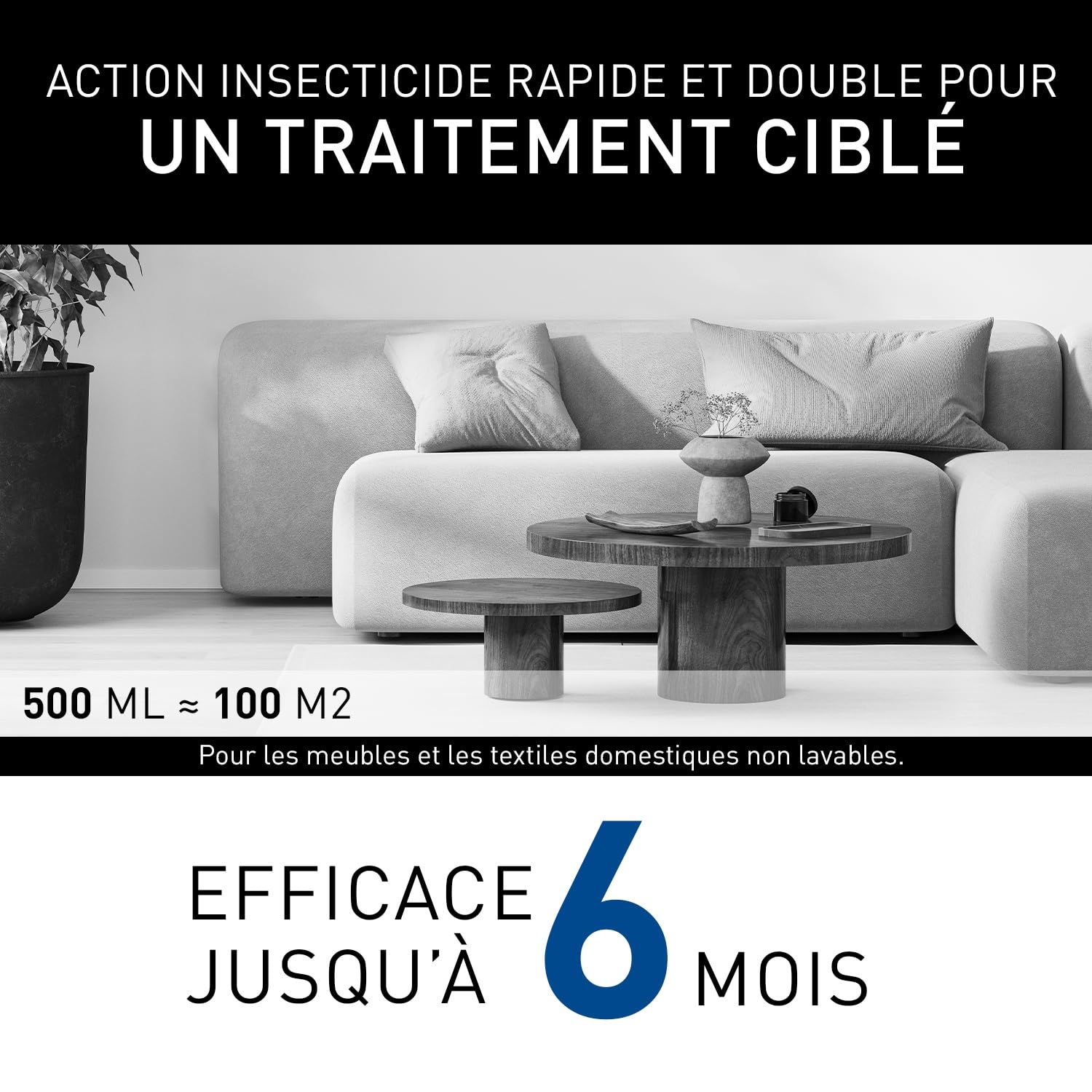 FRONTLINE Homegard Spray -Insecticide et Acaricide Pour l'Habitat -Anti-puces, Larves de Puces, Tiques - Efficacité résiduelle jusqu’à 6 mois - Fabriqué en France - 500 ml
