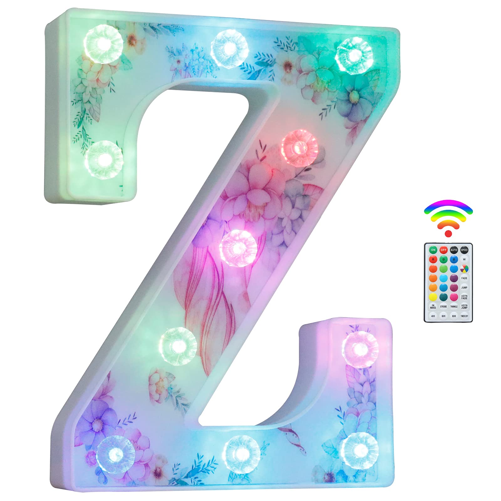 Unicorn LED Light Up Letters, 18 Color Changing Diamond Alphabet Sign Unicorn Gifts for Girls Women Party Birthday Decorations Remote Night Light Christmas Valentine Wall Table Decor - A — view 38