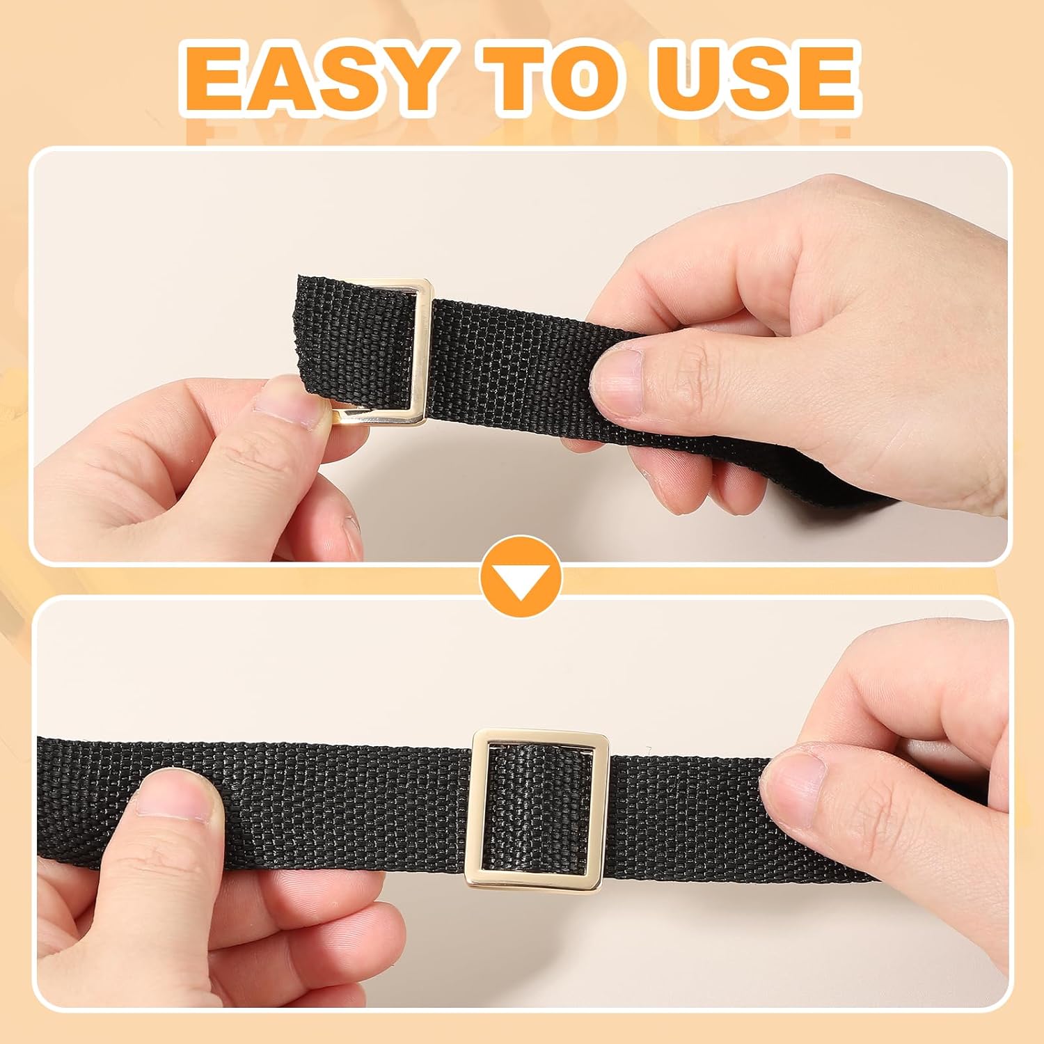 uxcell 8pcs Flat Metal Slide Buckle 1" 1.2" 1.5" 2" Adjustable Buckles Webbing Strap Fastener Tri Glide Adjuster Slider - Image 4