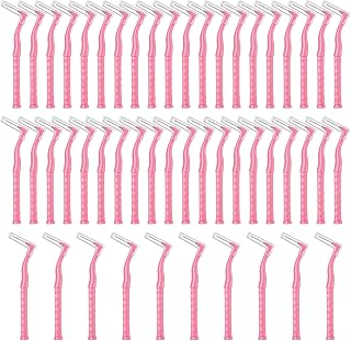 50 Stück Interdentalbürsten - Bürsten für Zahnzwischenräume, Zahnzwischenraumbürsten 0,6mm, zwischenraumbürsten zähne Rosa, Zahnzwischenräume Reinigen (0,6mm)