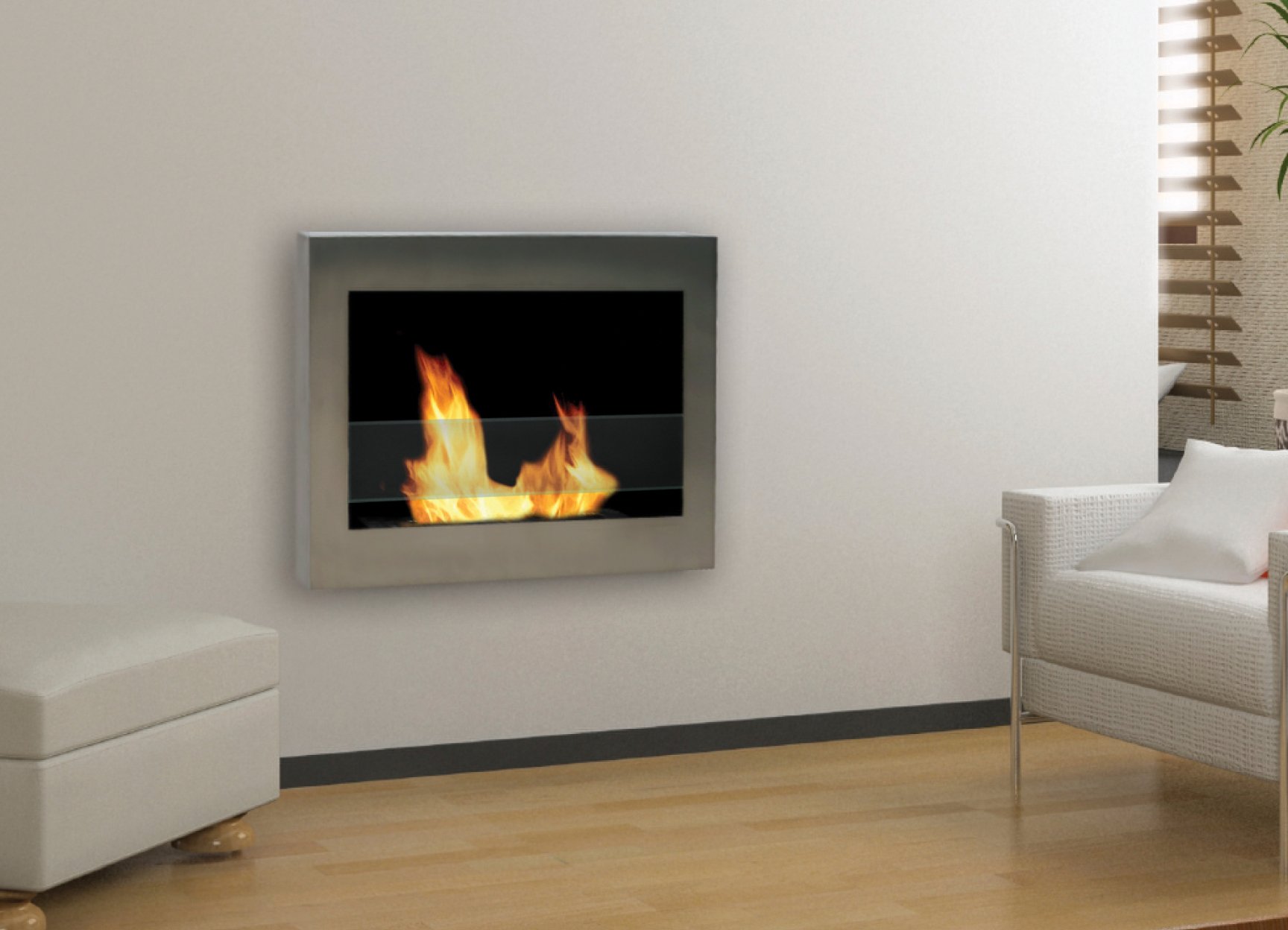 Amazon.com: Anywhere Fireplace Indoor Wall Mount - SoHo Model Stainless  Steel : Home u0026 Kitchen