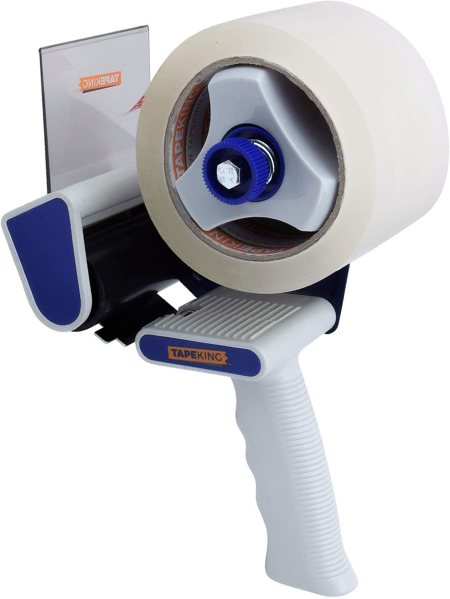 Tape King TX300 3 Inch Wide Packing Tape Dispenser Gun - Plus 1 Free Roll of Packaging Tape - Side Loading 3 Inch Lightweight Ergonomic Industrial Gun for Shipping, Moving, Carton and Box Sealing