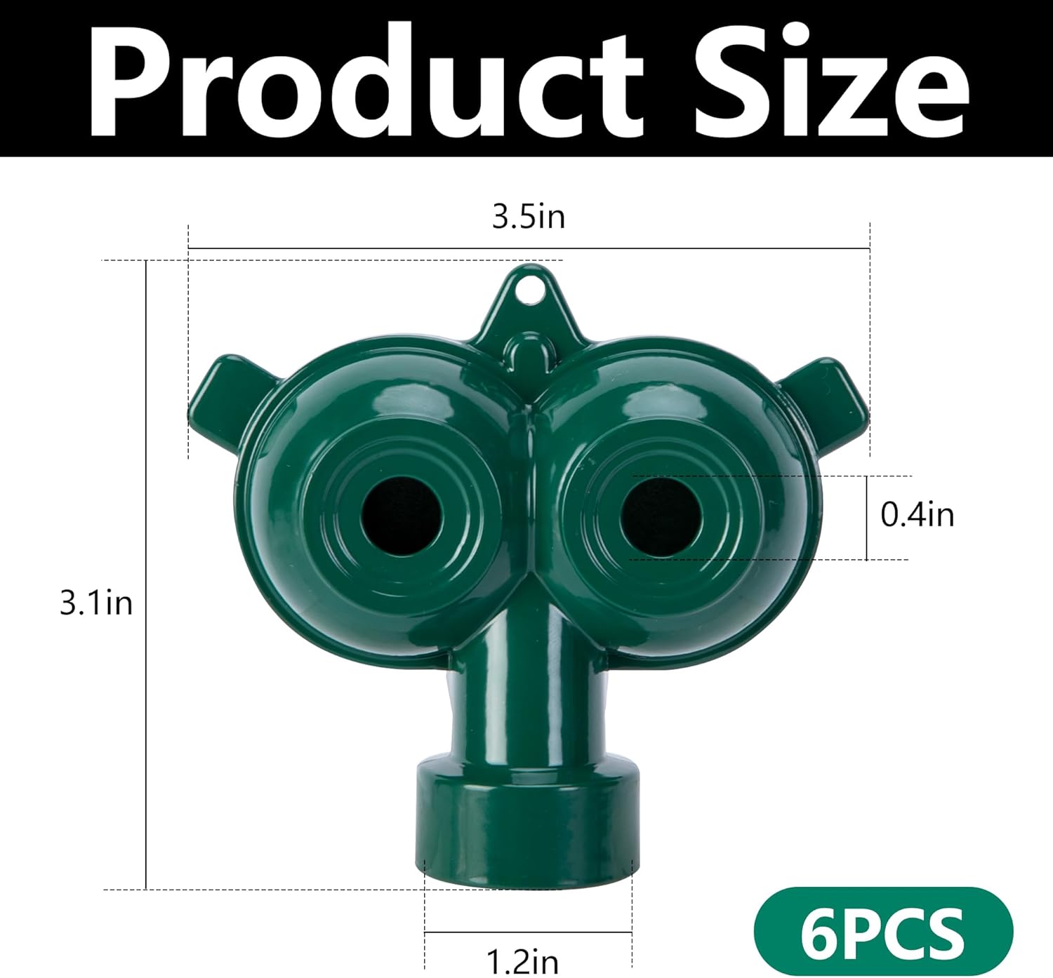 6 Pcs Twin Spot Stationary Sprinkler, Heavy-Duty Metal Dual Circle Sprinkler, Garden Spot Water Spray for Outdoor Yard Lawn Plants Irrigation