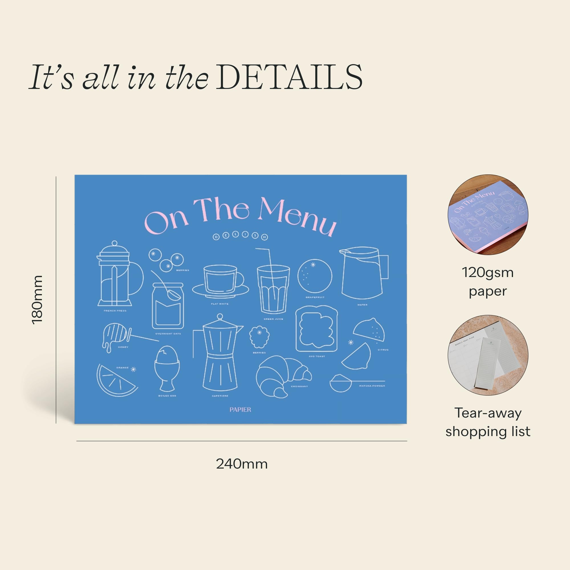 Planer posiłków w menu