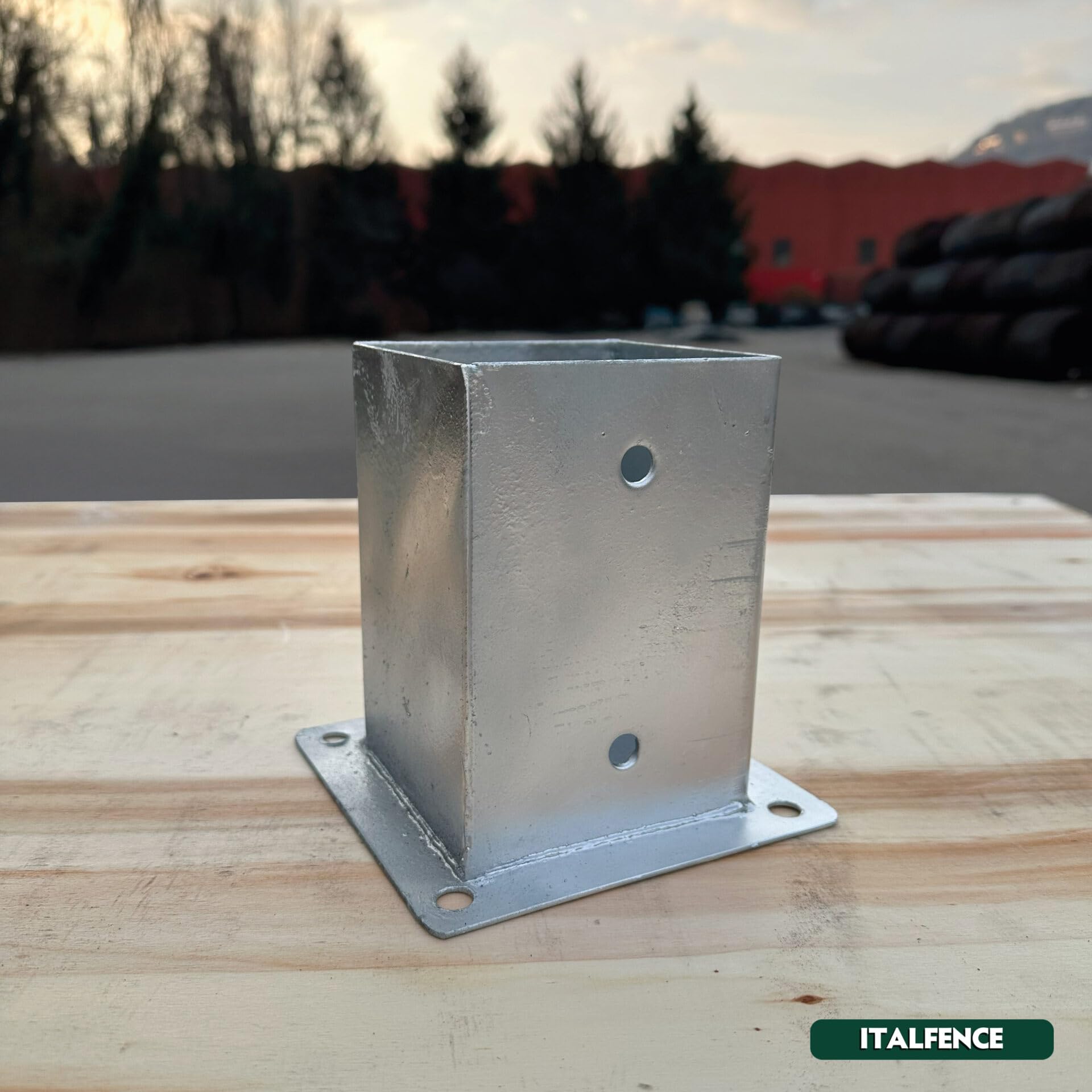 Supporto per palo in legno quadrato, zincato a caldo [81x81mm, 5 pezzi]