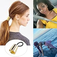 Vista 7 de 2 unidades de bandas elásticas de metal para el cabello, bandas elásticas para el cabello, coleta de caballo, hebillas, accesorios para envolver