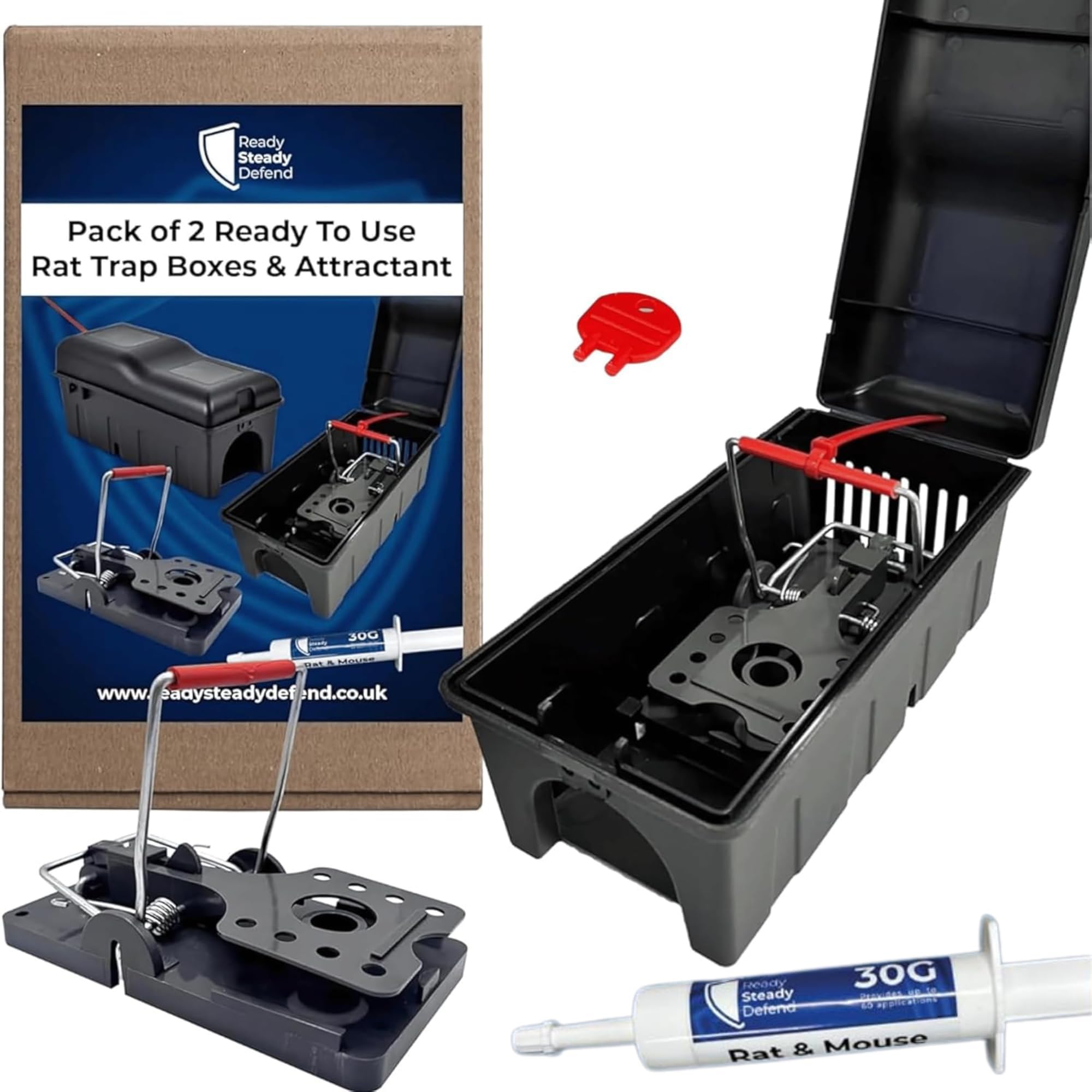 Sponsored Ad – Rat Trap Boxes with Bait Attractant - Easy to Use, Secure & Tamper-Resistant, Effective Rodent Control for Home and Outdoor Use