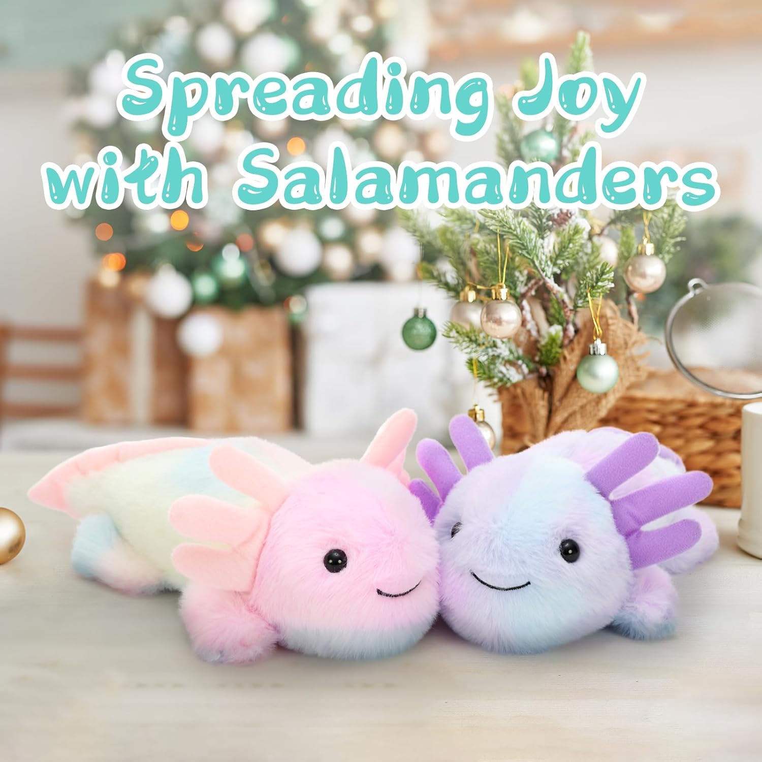 MaoGoLan 3 Pcs Axolotl Plush Stuffed Animal, Glow in The Dark Axolotl Plushies Set, Soft Salamander Plush Toys for Kids Girls Boys, Birthday Baby Shower Party Decor, 12 inch