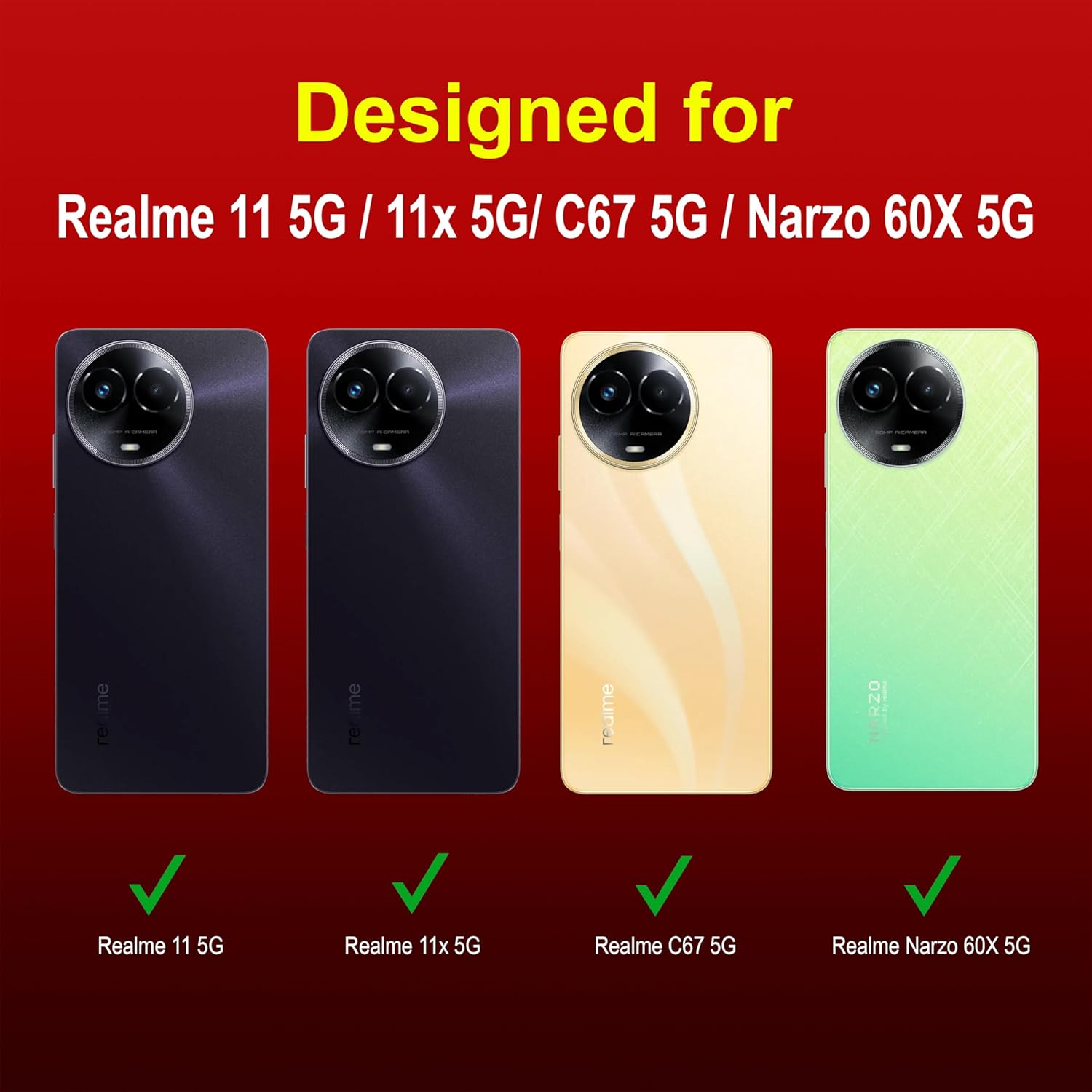 amazon basics Back Case Cover for Realme 11 5G | Compatible for Realme 11 5G Back Case Cover | Liquid Silicon Magic Case for Realme 11 5G with Camera Protection | Red offers donot miss