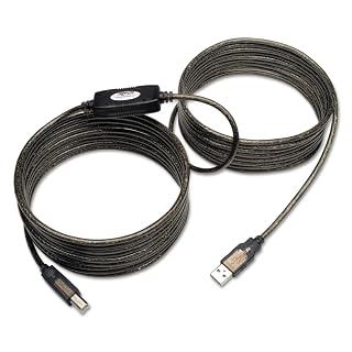 TRIPP LITE Eaton USB 2.0 Hi-Speed A/B Active Repeater Cable (M/M) 25-ft. (U042-025) Silver - Amazon product rated Grade A