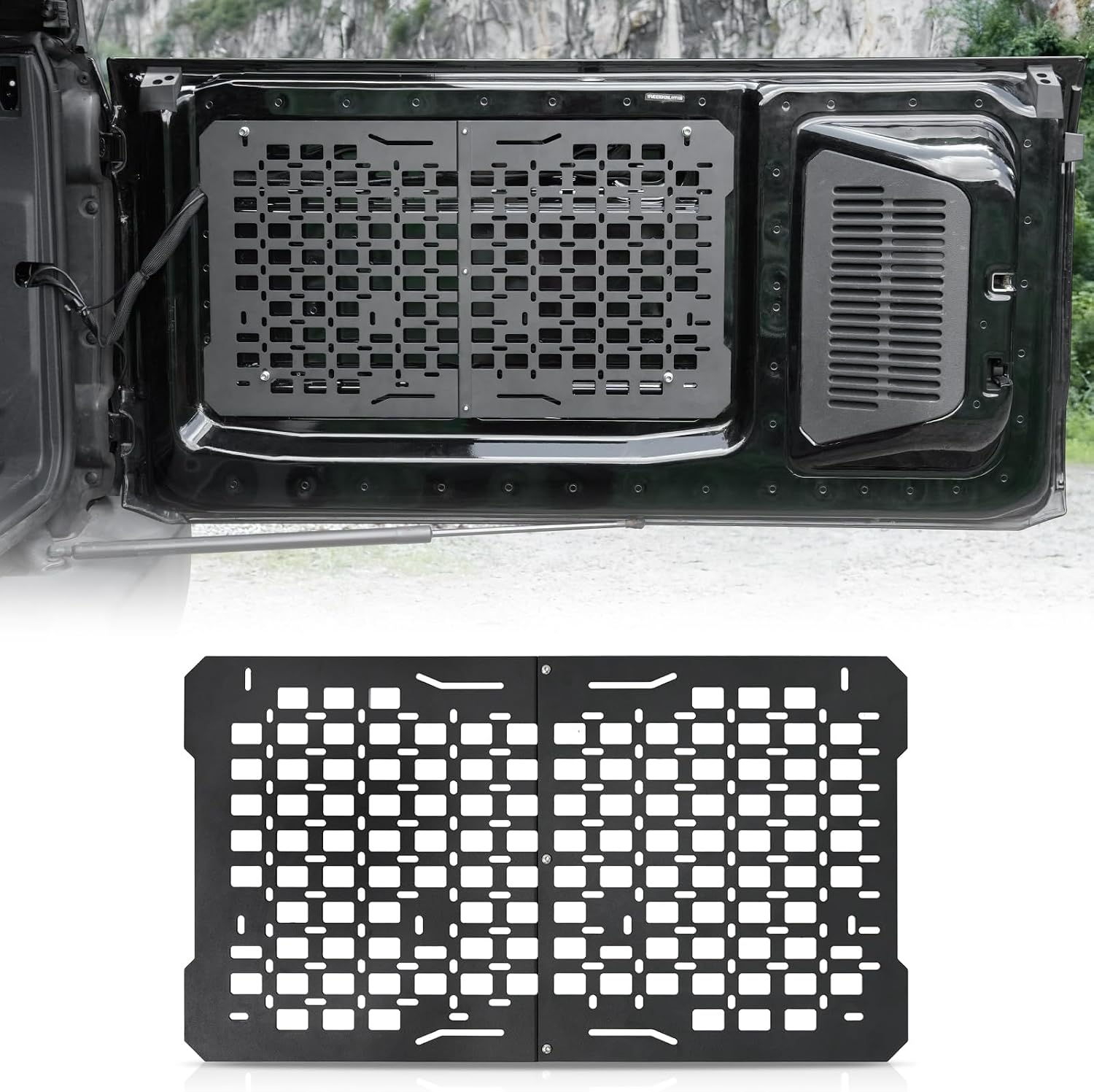 Tailgate MOLLE Panel – Tailgate Tactical Storage Panel Compatible with Ford Bronco Accessories 2021–2025 2/4 door