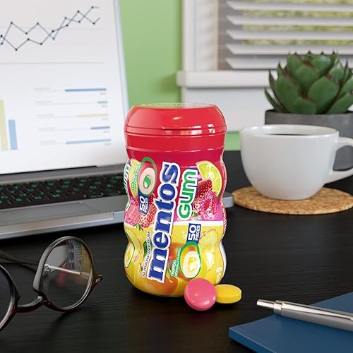 Miniatura 10 de Mentos - Goma de mascar Pure Fresh sin azúcar con xilitol sabor Cinnamon botella de 50 piezas paquete de 6