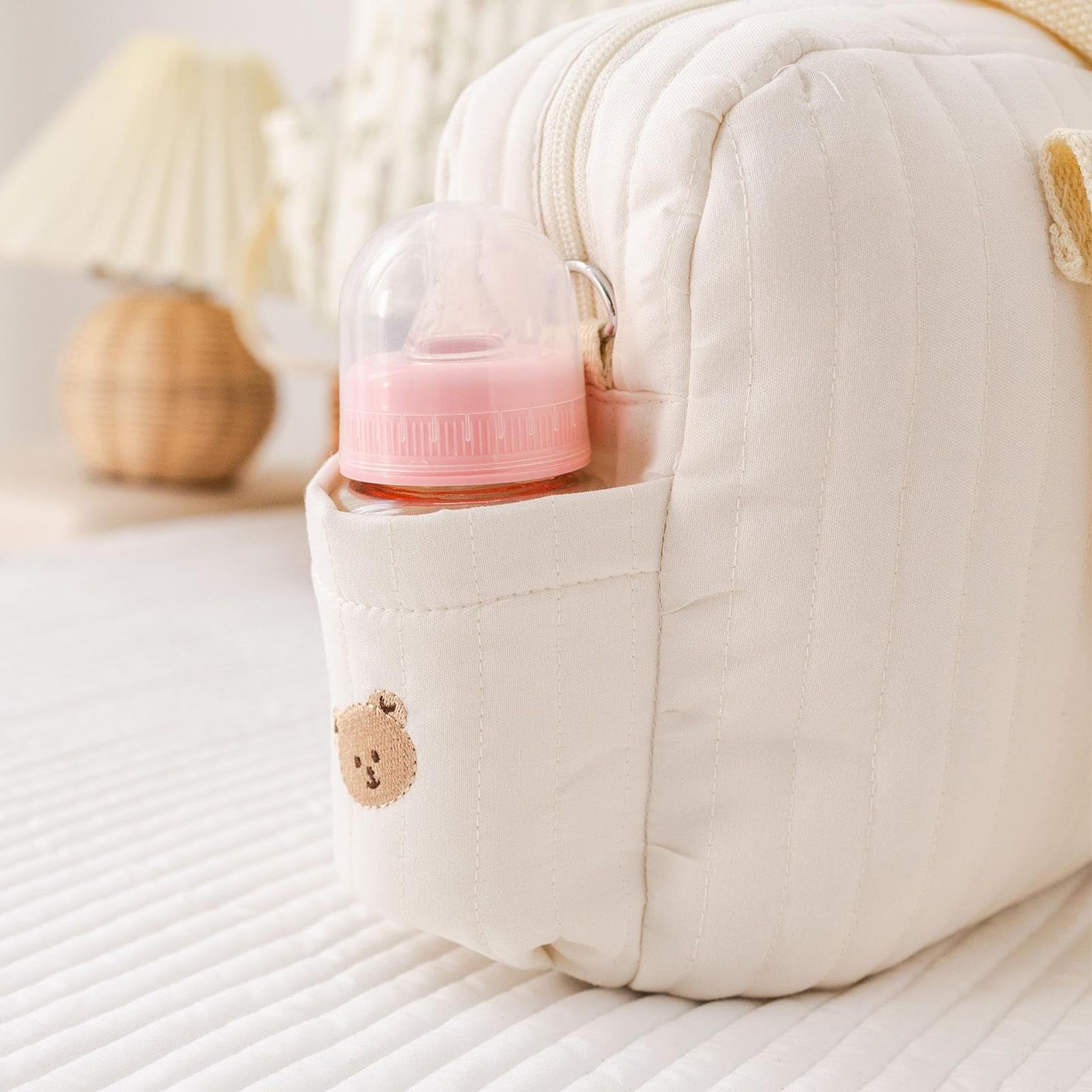 Genérico De Pañales Tipo Tote Para Mujer,Organizador Grande Y Mono | de Maternidad de Viaje Oso Cartoon | para Padres y Mujeres Viaje Vacaciones Hospital Al Aire Libre