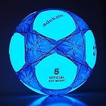 adekale Glow in The Dark Size 4,5 Soccer Ball Light up Star Soccer Ball-Official Size and Weight Ball