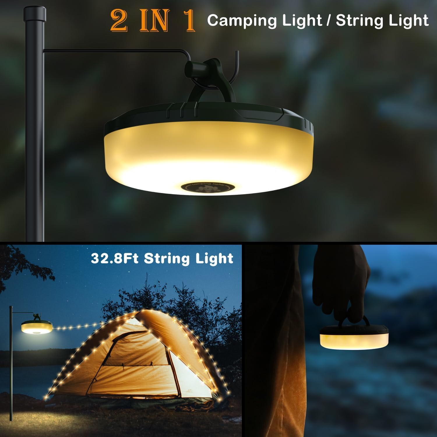 Lezonic Luci Solari Esterno, 50 LED, 8 Modalità, Catena Luminosa Solare Per Esterni Con Sfere Di Cristallo, Impermeabile, Per Giardino, Terrazza, Alberi, Matrimoni, Feste, Natale (Bianco Caldo - 10