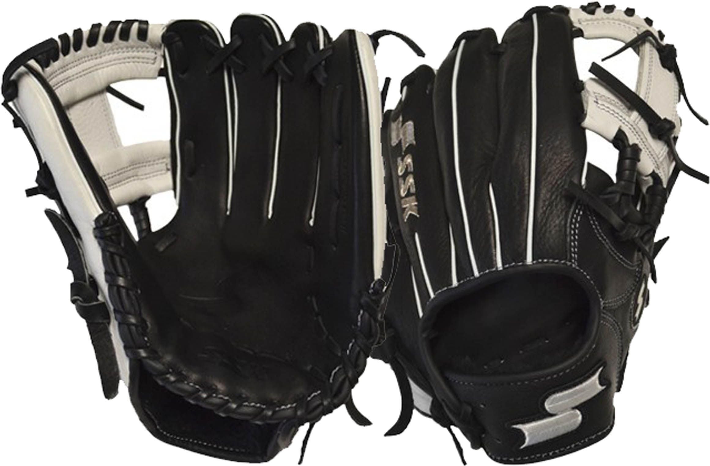 SSK Baseball Edge Pro Glove, Black/White, 11.5"