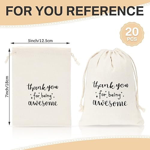 Miniatura 9 de Fumete 20 bolsas de regalo con cordón para empleados, compañeros de trabajo, colegas, bolsas de agradecimiento por ser impresionantes, bolsas de