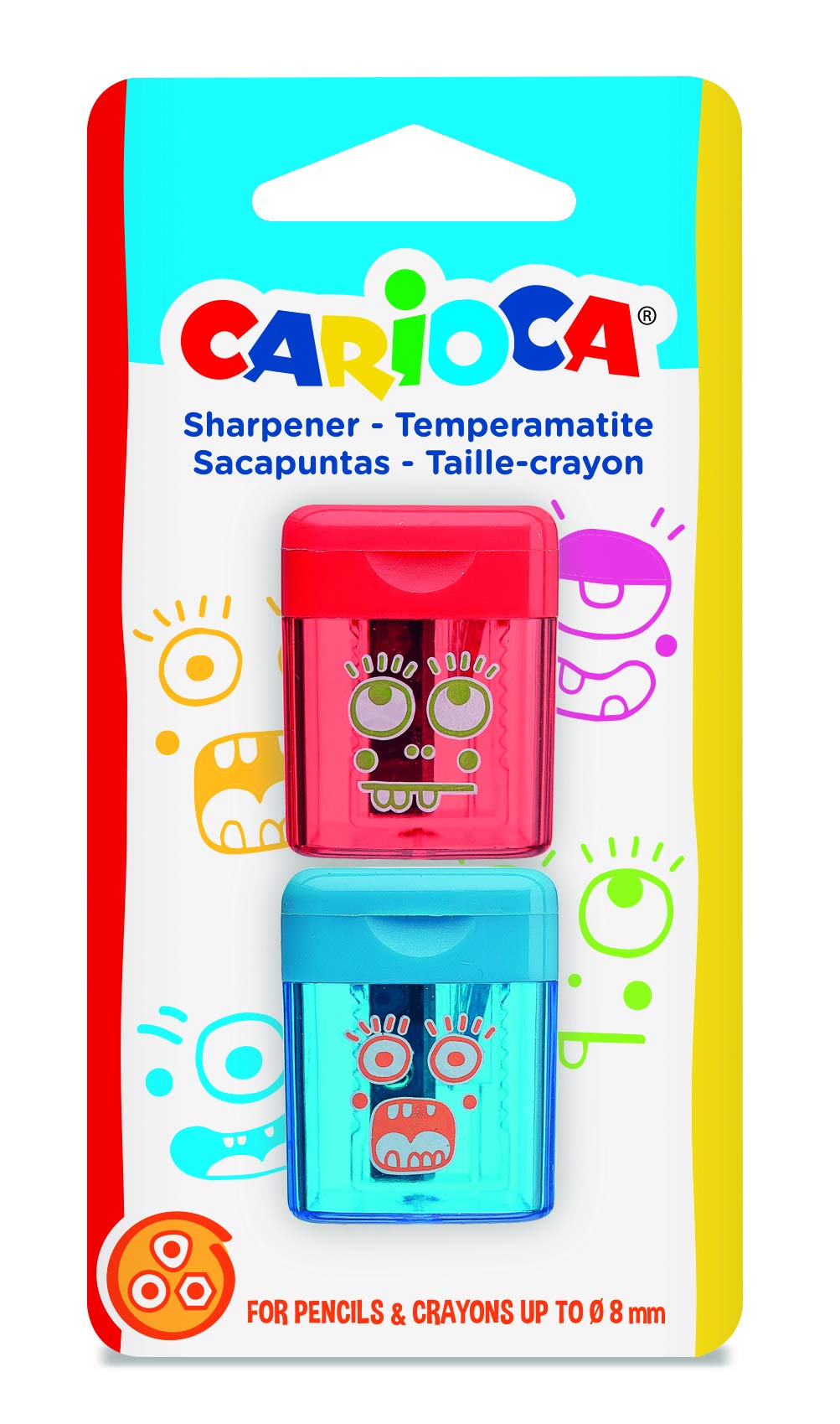Carioca- Temperamatite, Multicolore, 42097