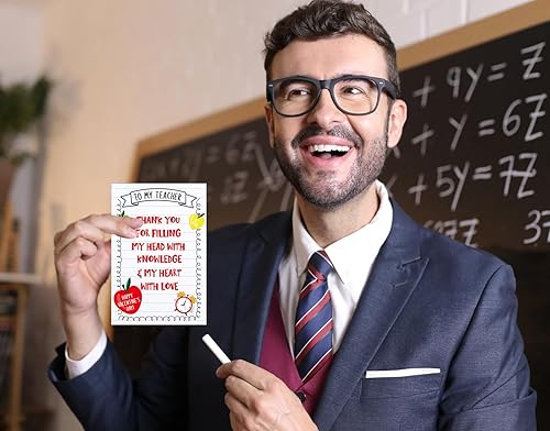 Vista 20 de FLYAB Tarjetas del día de San Valentín para profesores, agradecimientos, profesores, tarjeta de San Valentín con sobre, tarjetas de feliz día de San