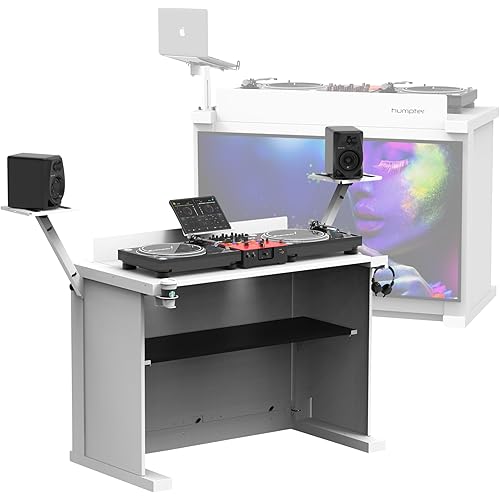 ProX XFH-HUMPTERB3WH WHITE B3 Workstation Quick Folding DJ Controller Turntable CD-J Facade Table by Humpter