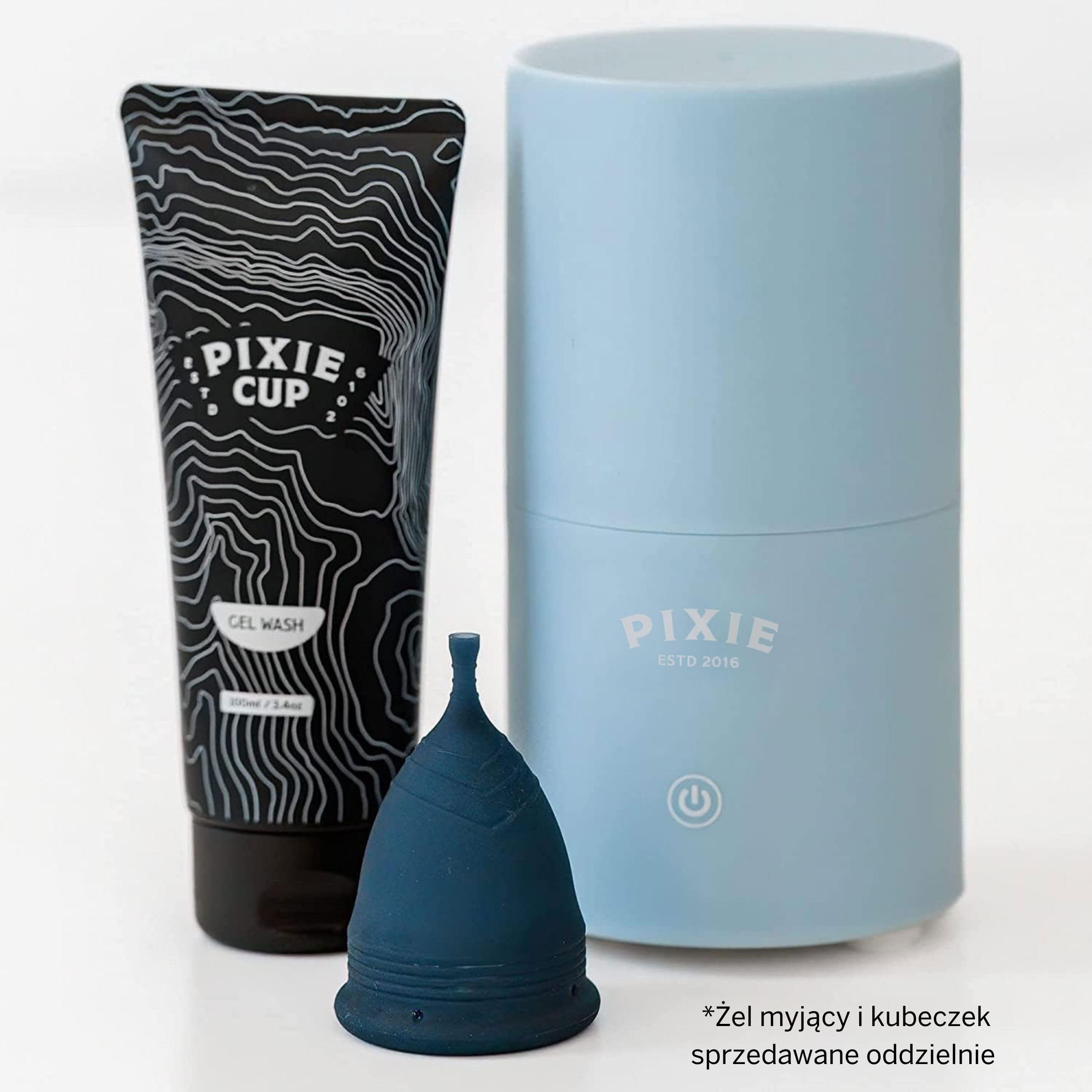 Pixie sterylizator do sterylizatora w kubku menstruacyjnym All-in-One – czyści i przechowuje kubek z okresem – zabija 99,9% zarazków parą