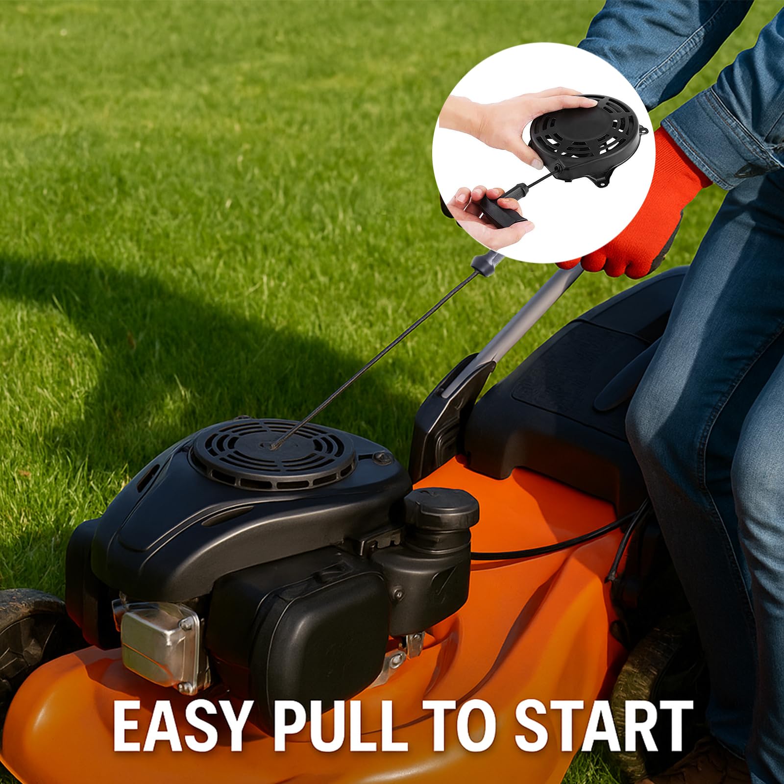 Poweka 497680 Avviamento a Strappo di Ricambio Compatibile con Briggs & Stratton 497680 Oregon 31-068 Rotary 12368