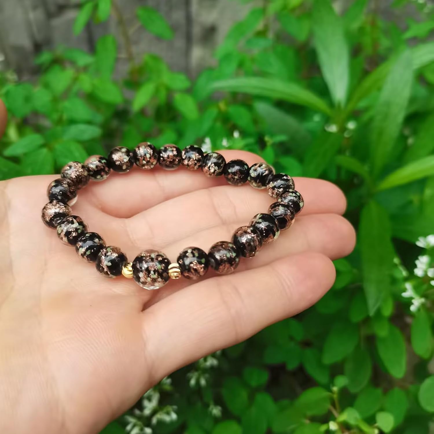 Glass Beaded Bracelet Glowing Bracelet Luminous Beads Bracelet for Women Glass Mermaid Bracelet Bangles Anti Anxeity Healing Energy - Image 2